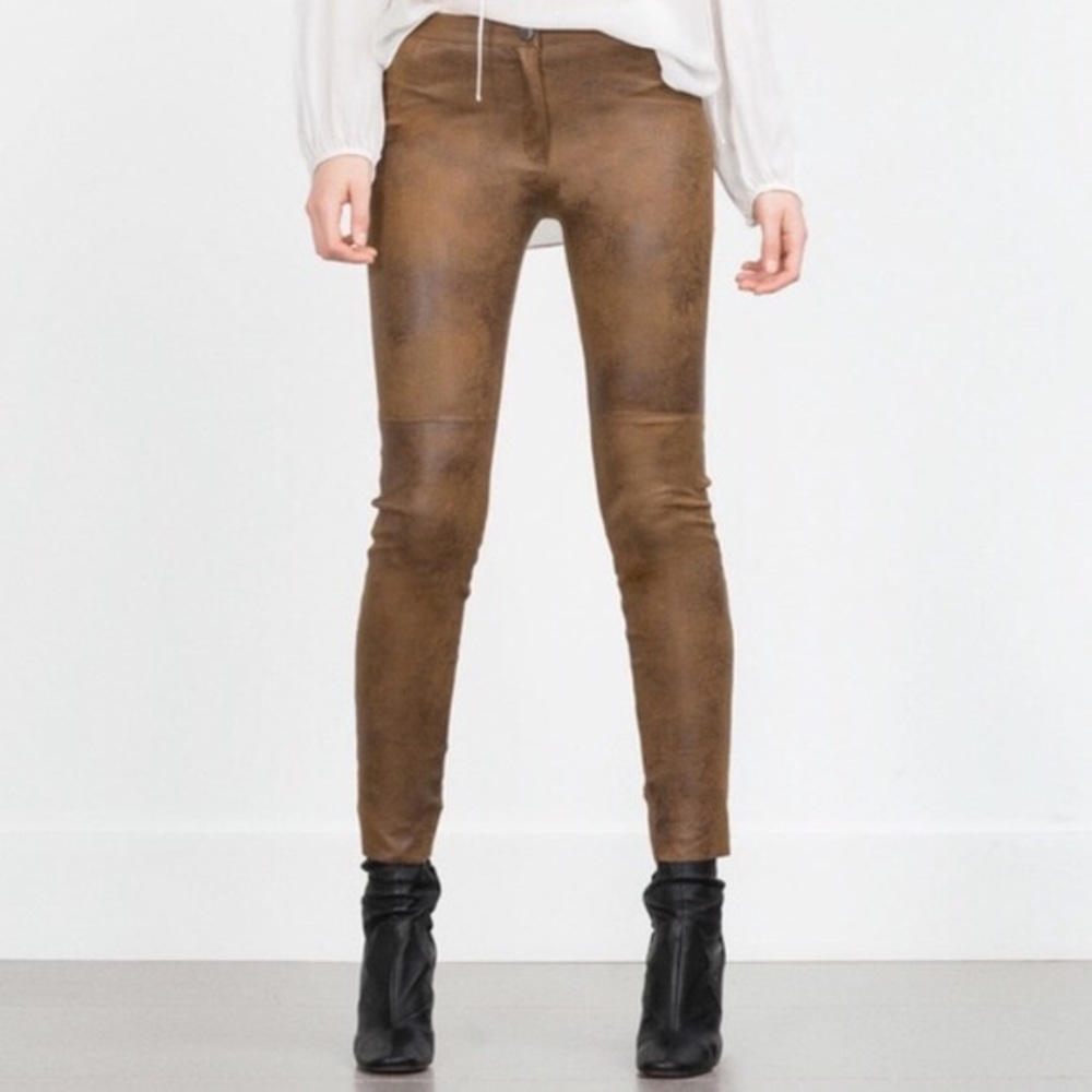 Zara Brown Suede Pants